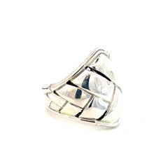 John Hardy Estate Woven Bamboo Style Ring 7.25 Silver