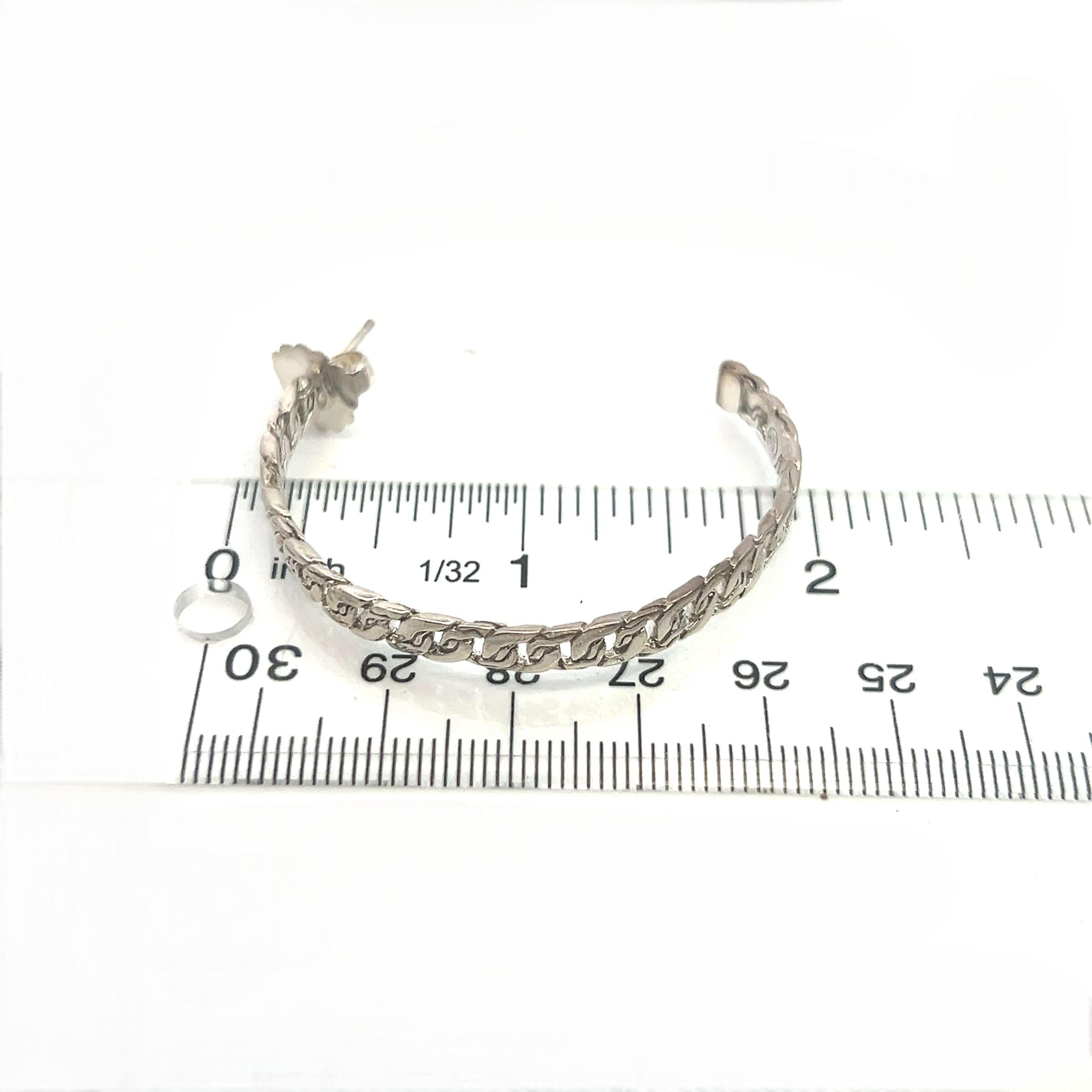 John Hardy Estate XL Boucles d'oreilles en argent avec chaîne câble de 2 pouces en vente 5