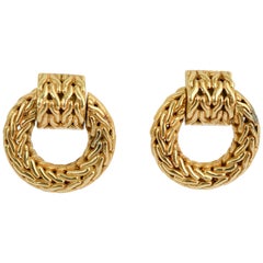 John Hardy Boucles d'oreilles tissées en or