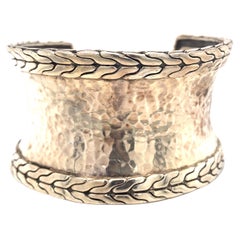John Hardy Hammered Cuff Bracelet in Sterling Silver