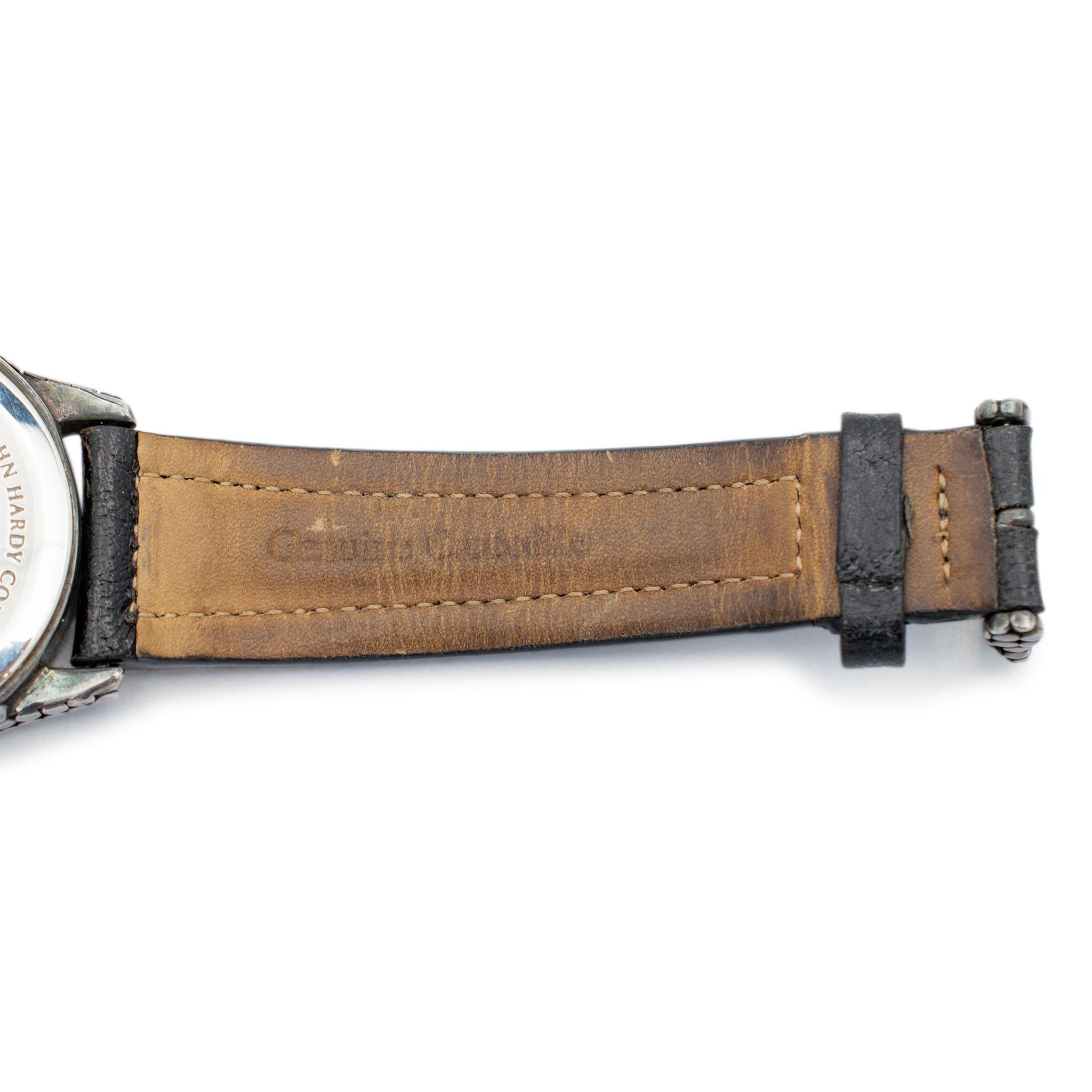 John Hardy Handgefertigte freistehende Uhr, Modell 4874 Kollektion 36MM, aus Sterlingsilber im Zustand „Hervorragend“ in Houston, TX