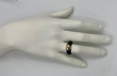 John Hardy, bague cœur vintage en or 18 carats, caoutchouc