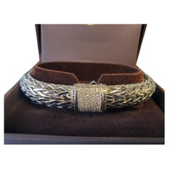 John Hardy Bracelet chaîne lourd en argent sterling 90,5 grammes, boîte et livre