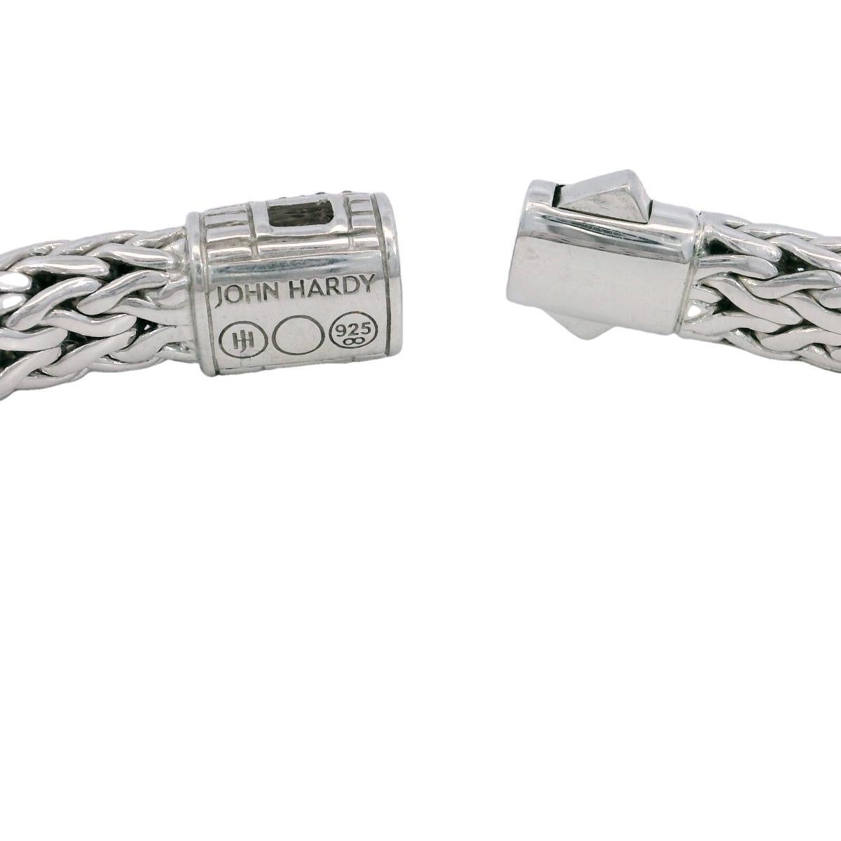John Hardy Icon Black Sapphire Pavé Sterling Silver Chain Bracelet For Sale 2