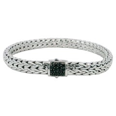 John Hardy Icon Black Sapphire Pavé Sterling Silver Chain Bracelet