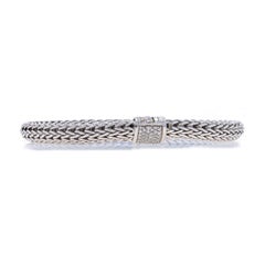 John Hardy Icon Classic Kette Diamantarmband 7" - Sterling 925 Rund .16ctw