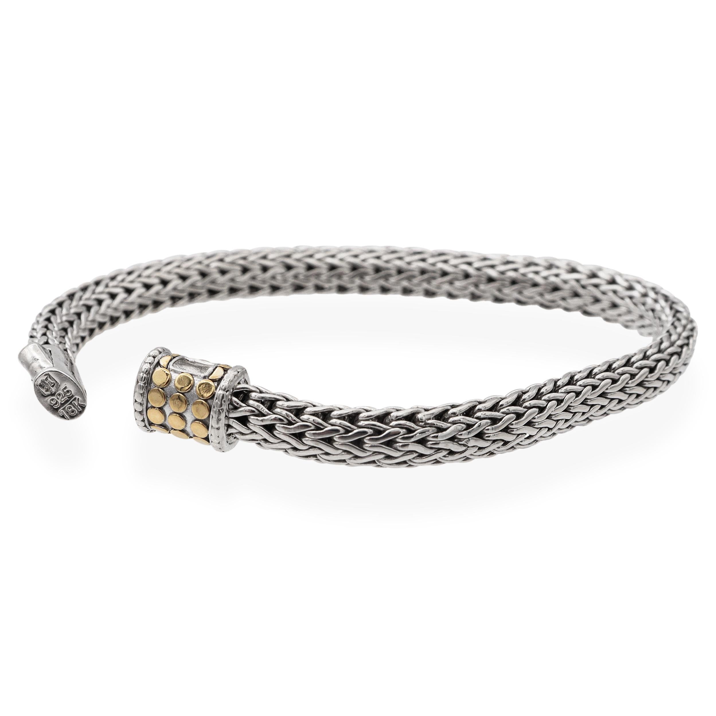 John Hardy Bracciale Icon Dot in argento 925 e oro giallo 18 carati in vendita 1