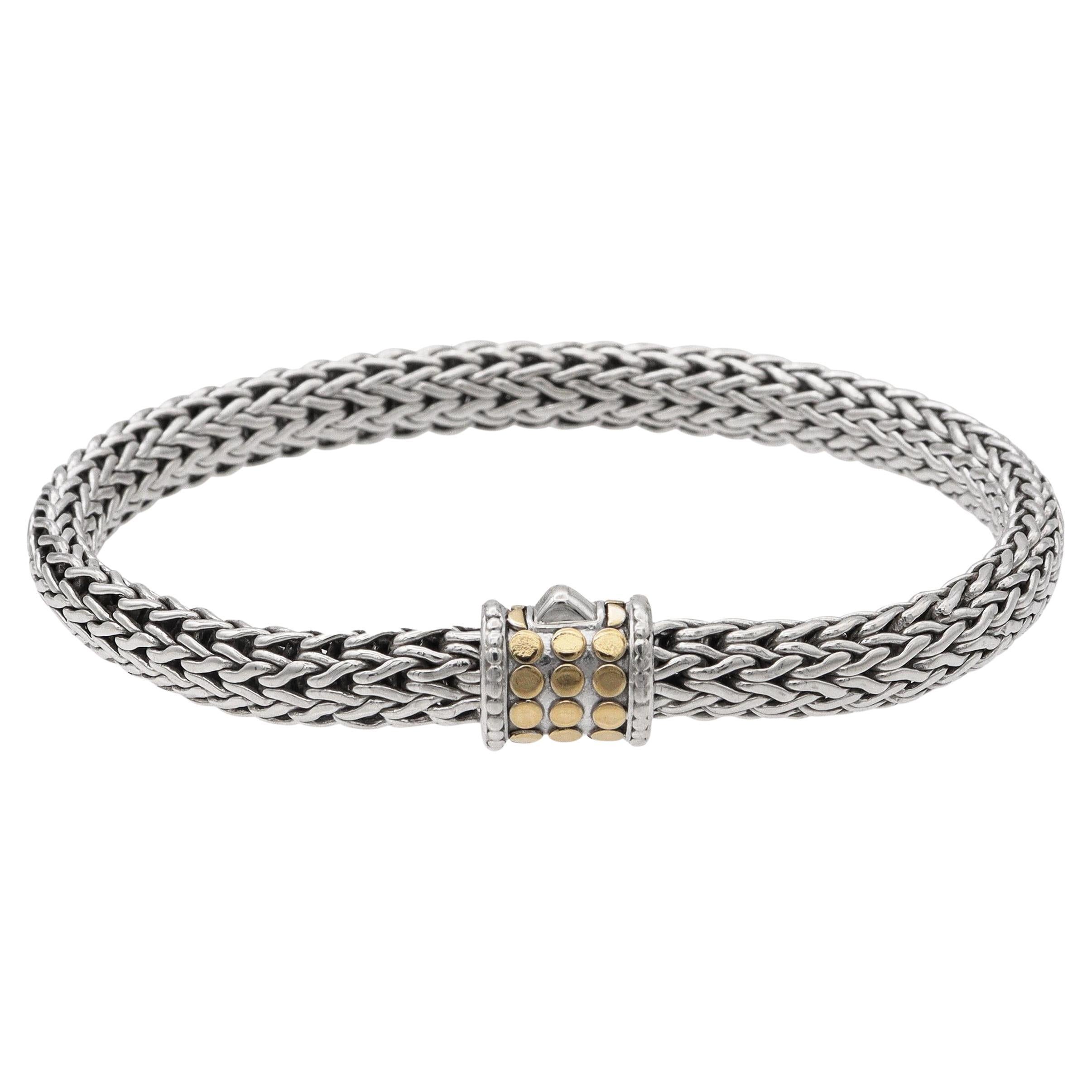 John Hardy Bracciale Icon Dot in argento 925 e oro giallo 18 carati in vendita