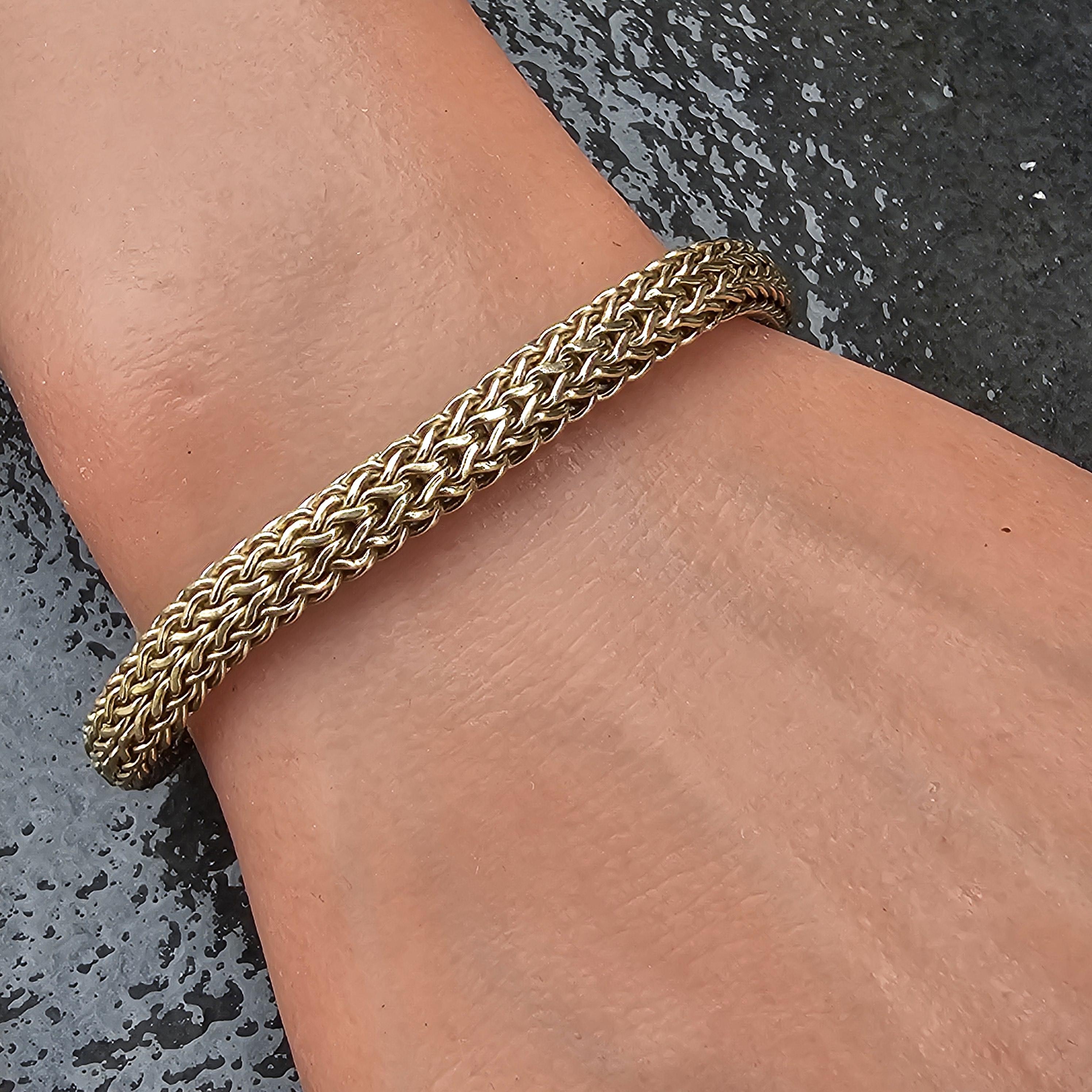 John Hardy Icon Bracciale Reversibile in Oro 18k A. Silver 6.5mm 7.5