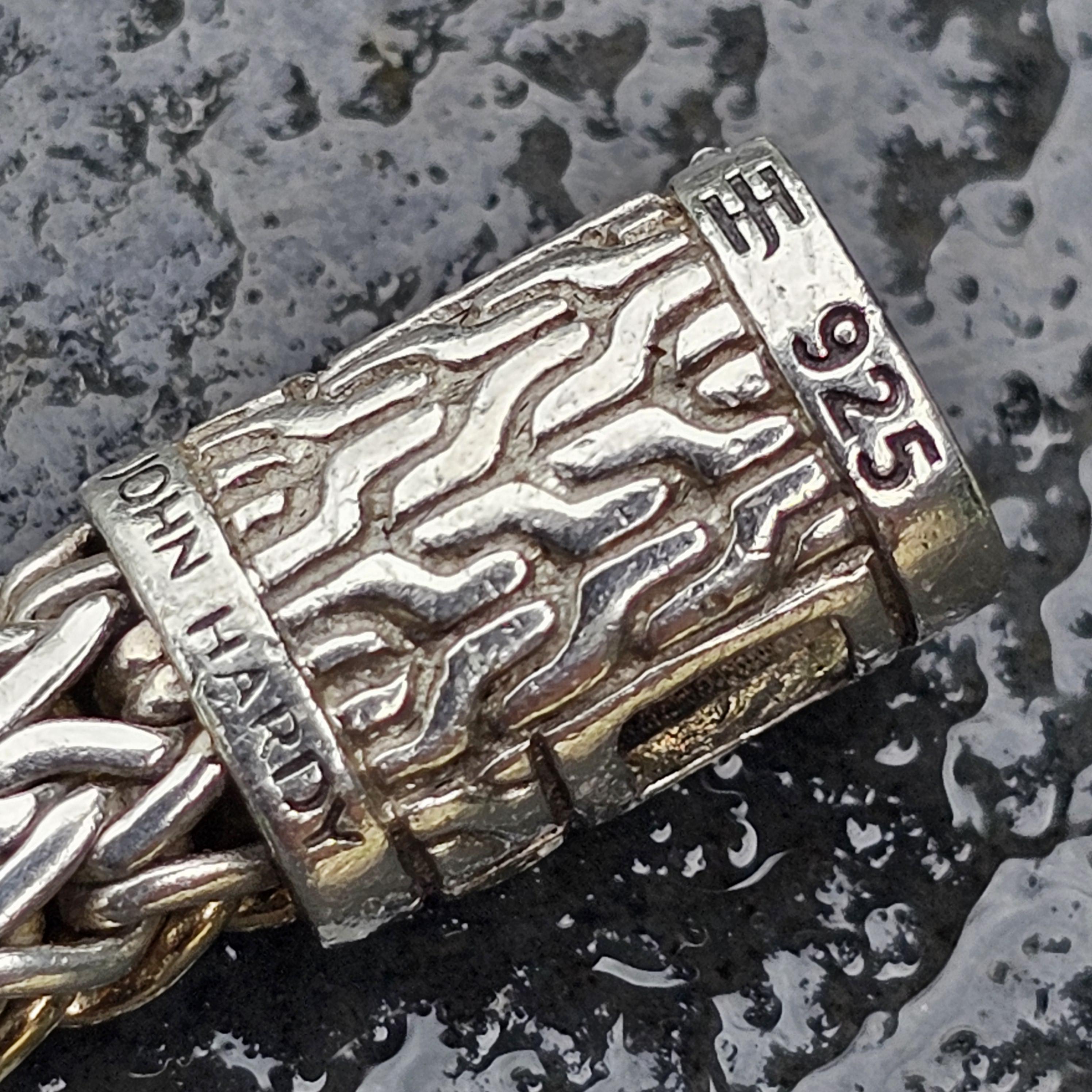 John Hardy Icon Bracciale Reversibile in Oro 18k A. Silver 6.5mm 7.5
