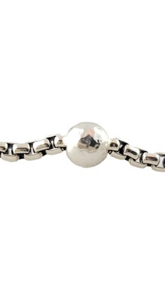 John Hardy JAi Sterling Silver Bead Box Chain Necklace #17461