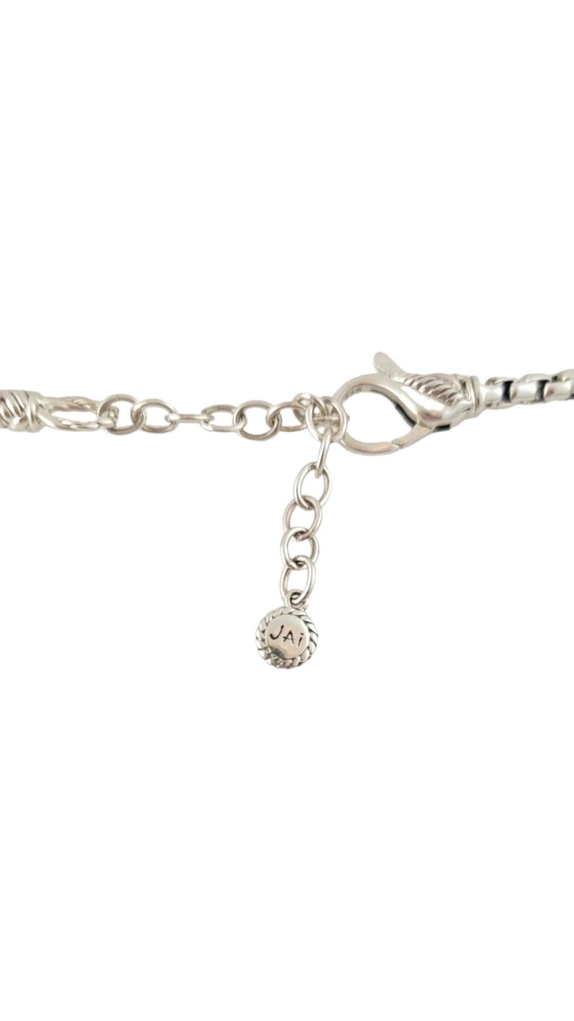 John Hardy JAi Sterling Silver Bead Box Chain Necklace #17461 In Good Condition In Washington Depot, CT