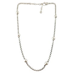 John Hardy JAi Sterling Silver Bead Box Chain Necklace #17461