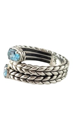 John Hardy JAi Sterling Silver Blue Topaz Ring Size 7 #17487