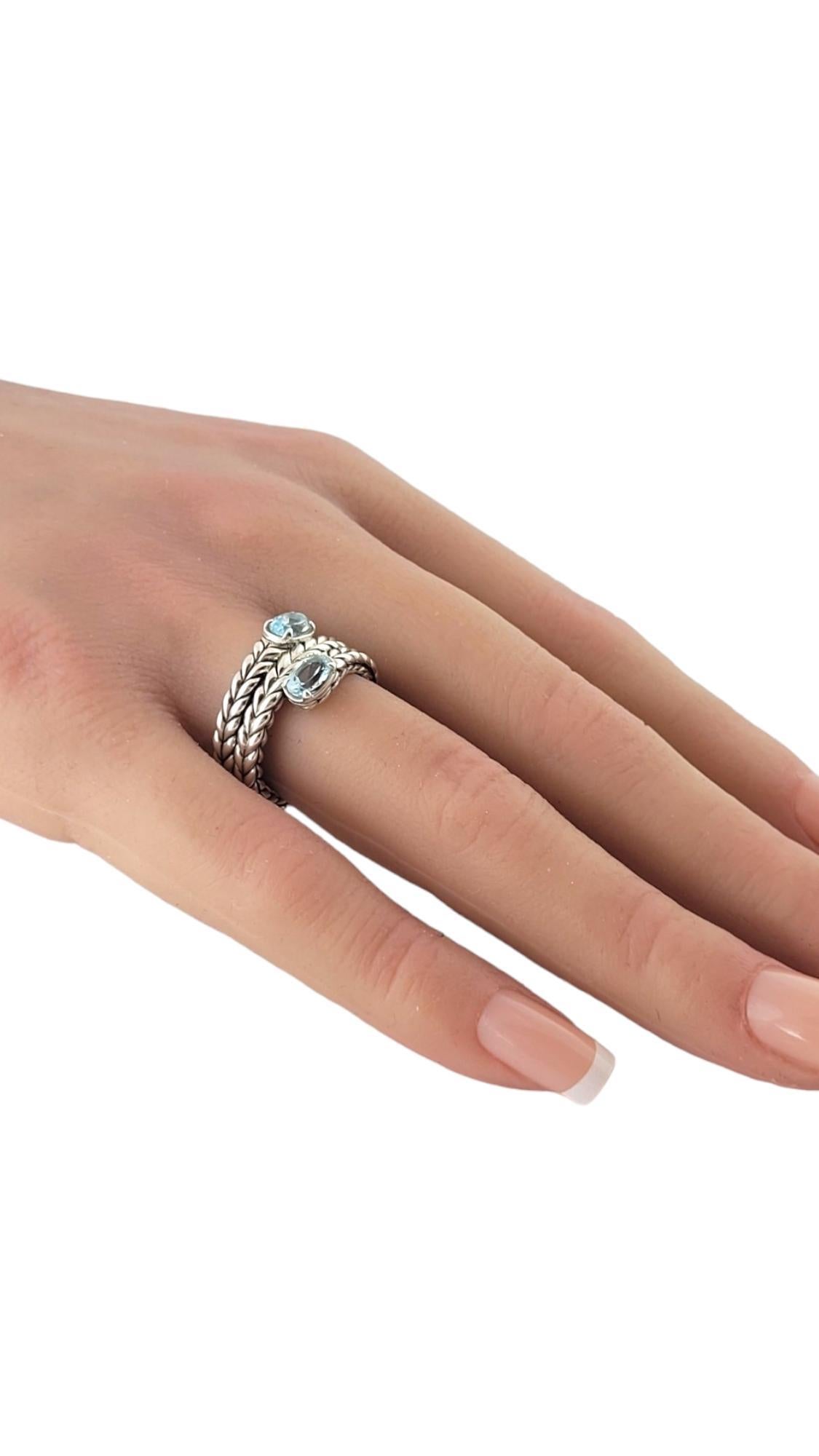 Women's John Hardy JAi Sterling Silver Blue Topaz Ring Size 7 #17487