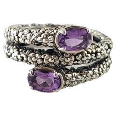 John Hardy JAi Sterlingsilber Spiral Amethyst-Ring Größe 6,25 #17502