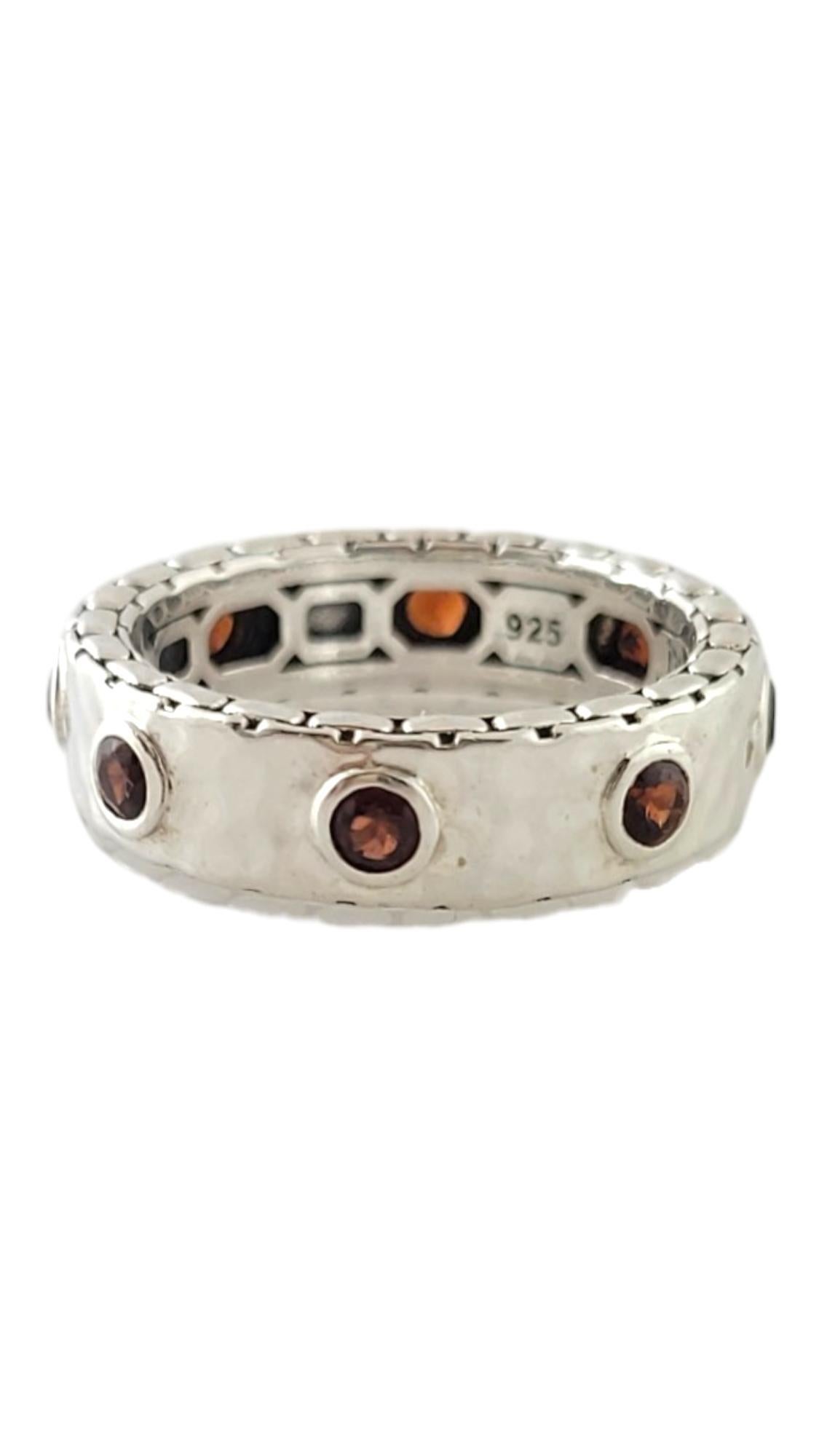 John Hardy JAi Sterling Silver Eternity Garnet Ring Size 6-6.25

This gorgeous sterling silver eternity band by John Hardy features 8 beautiful garnets!

Ring size: 6-6.25
Shank: 5.56mm

Weight: 3.66 dwt/ 5.69 g

Hallmark: JAi 925 Thailand

Very