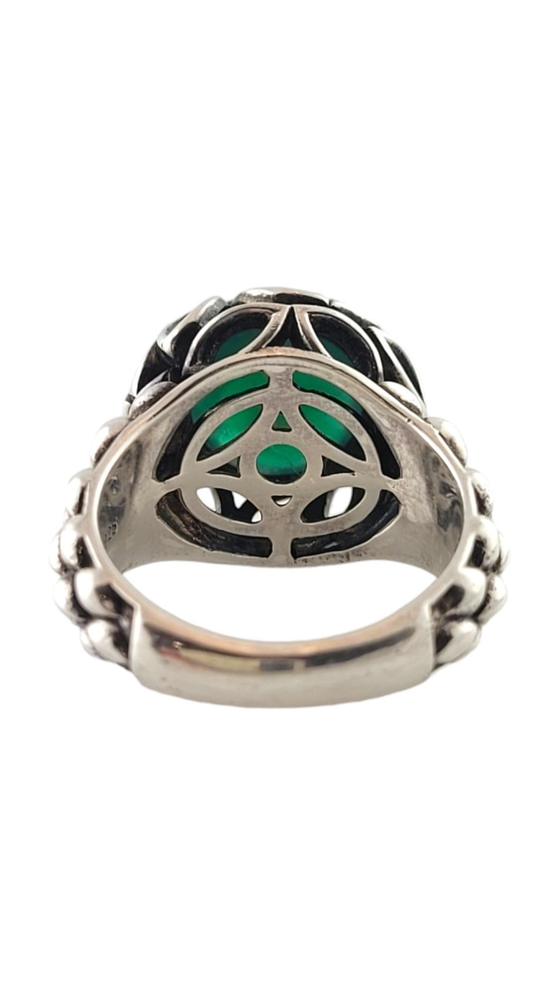 jai john hardy faceted stone marcasite sterling silver ring size 8