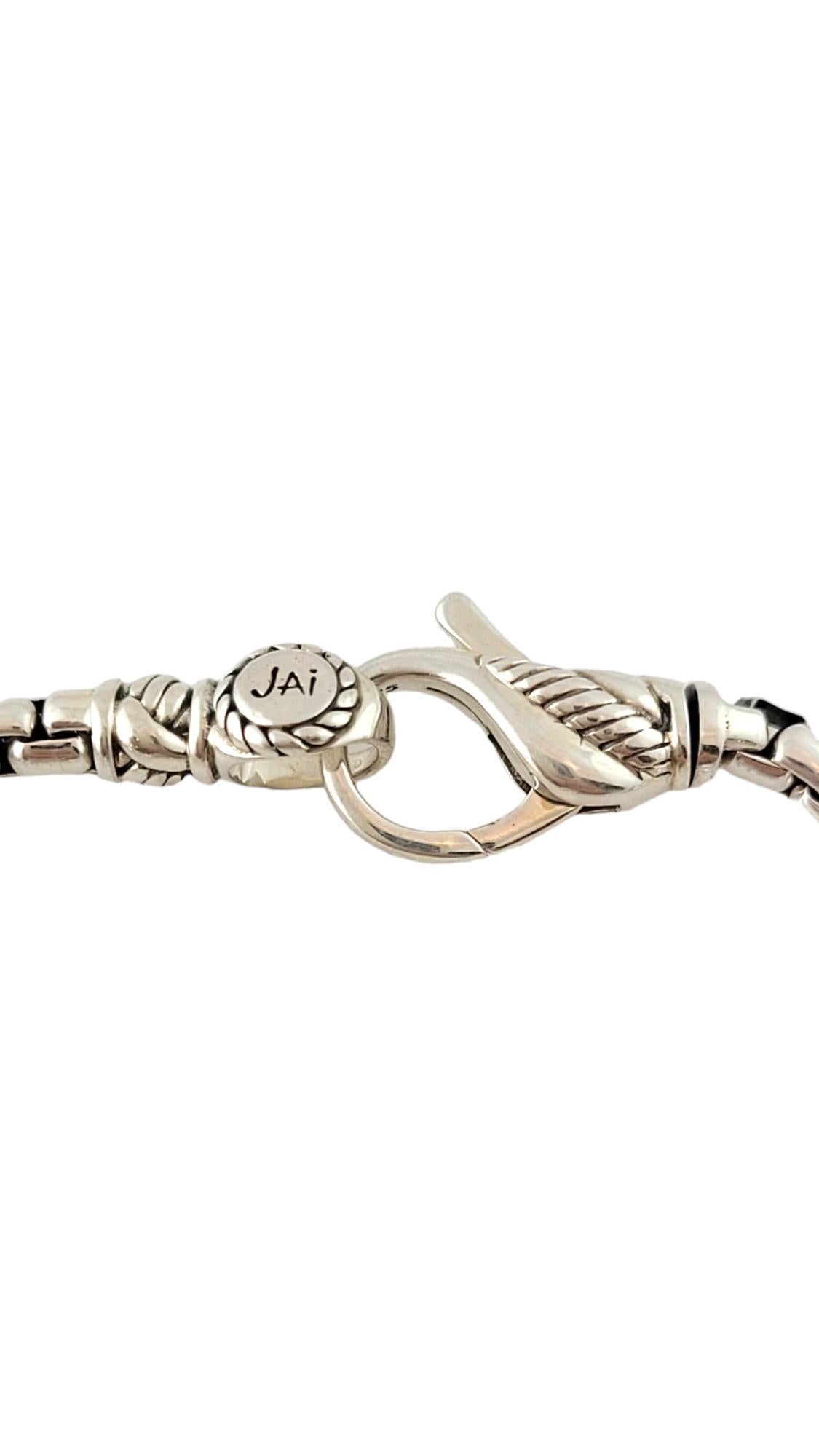 Women's John Hardy JAi Sterling Silver Hammered Bead Box Chain Bracelet #17478 For Sale