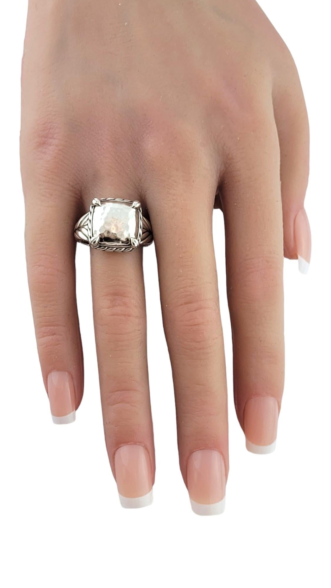 John Hardy JAi Sterling Silver Hammered Ring Size 9 #19010 4
