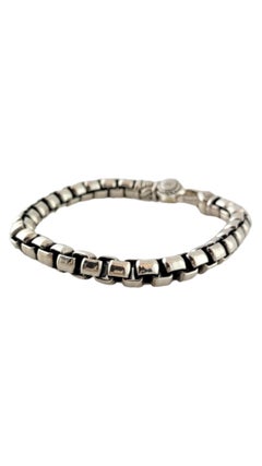 John Hardy JAi Sterling Silver Round Box Link Bracelet #17476