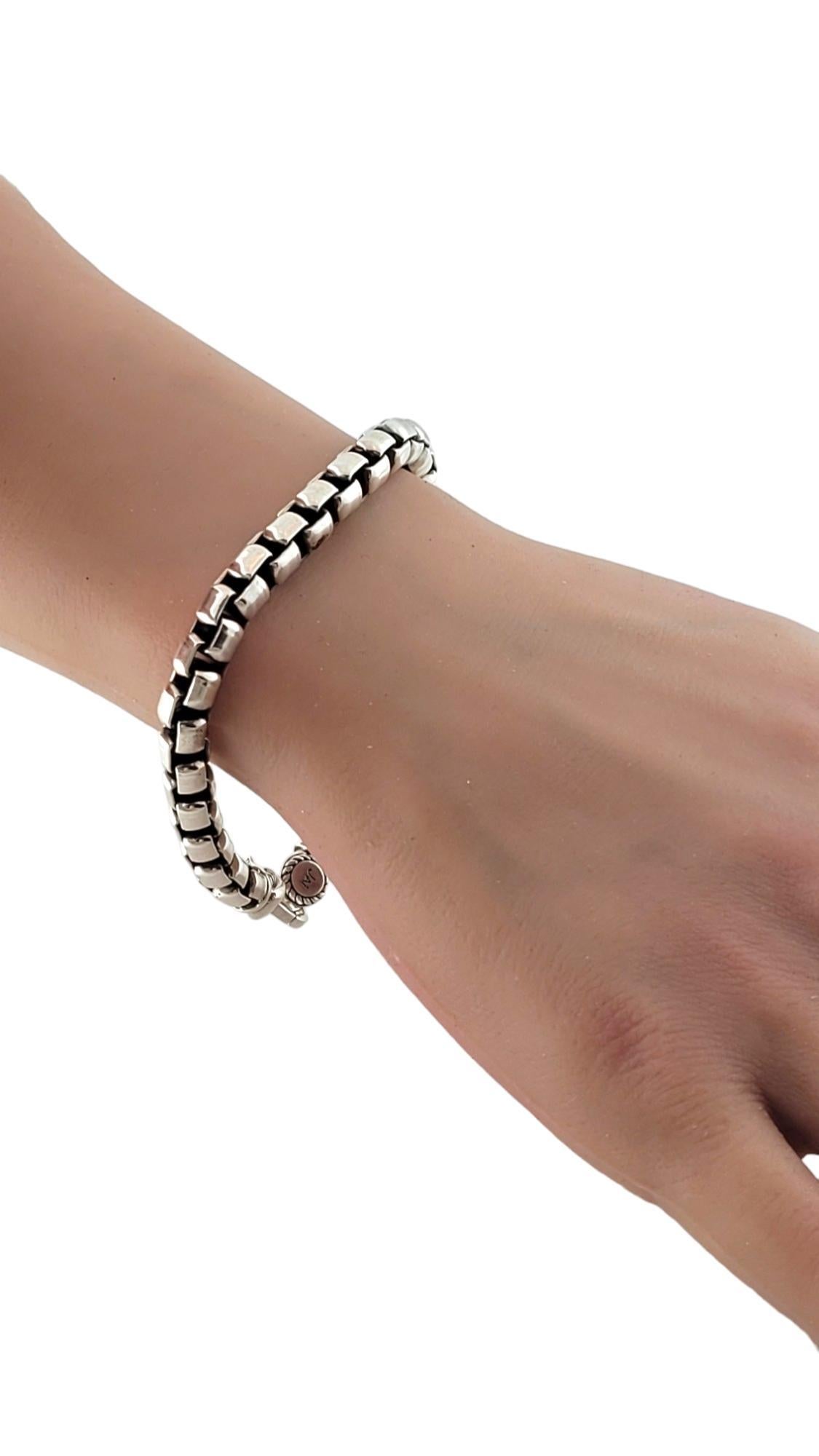 John Hardy JAi Sterling Silver Round Box Link Bracelet #17476 1