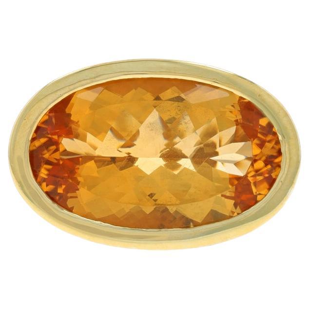 John Hardy Jaisalmer Citrine Cocktail Solitaire Ring - Sterling Silver 18k Oval