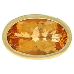 John Hardy Jaisalmer Citrine Cocktail Solitaire Ring - Sterling Silver 18k Oval