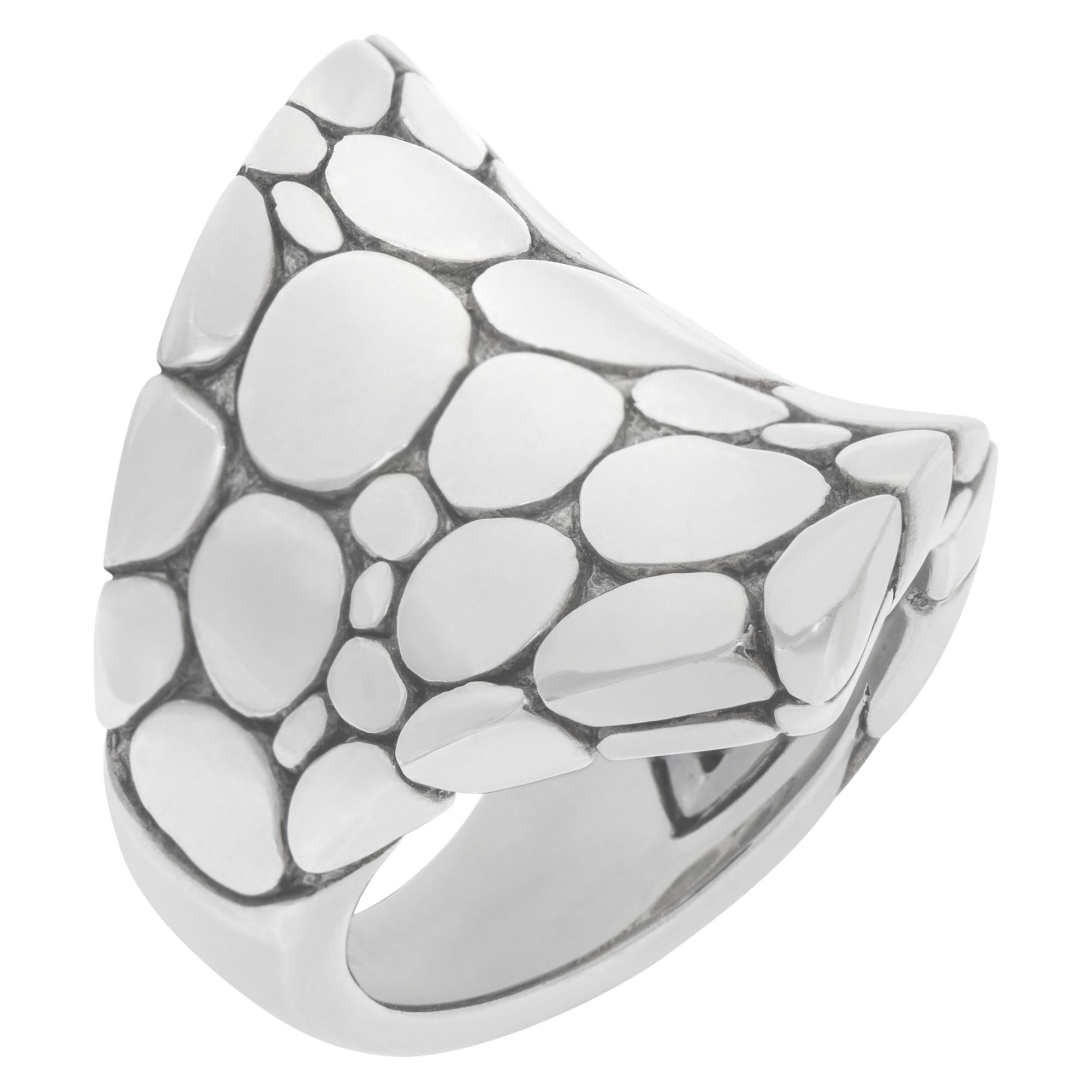John Hardy Kali Contour, Sterling Silver Ring In Excellent Condition In Surfside, FL
