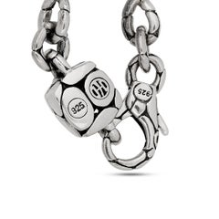 John Hardy Kali Lava Sterling Silver Black Sapphire Pave Pendant on 17" Chain