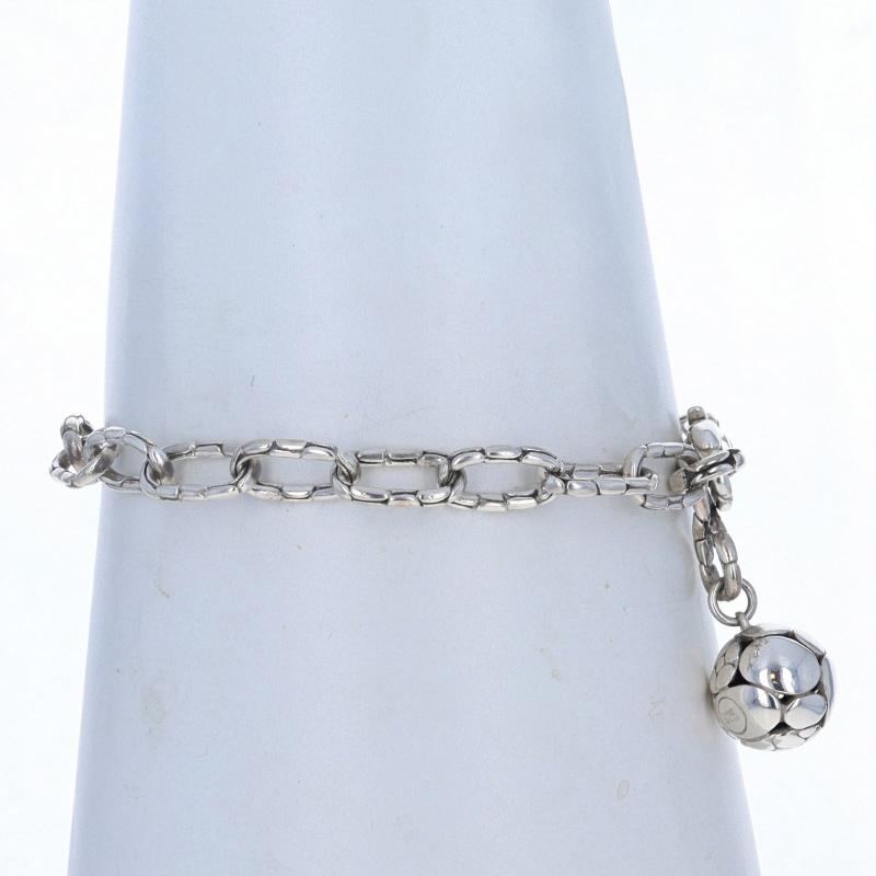 John Hardy Kali Kieselstein Ball Charme Armband 7 1/4