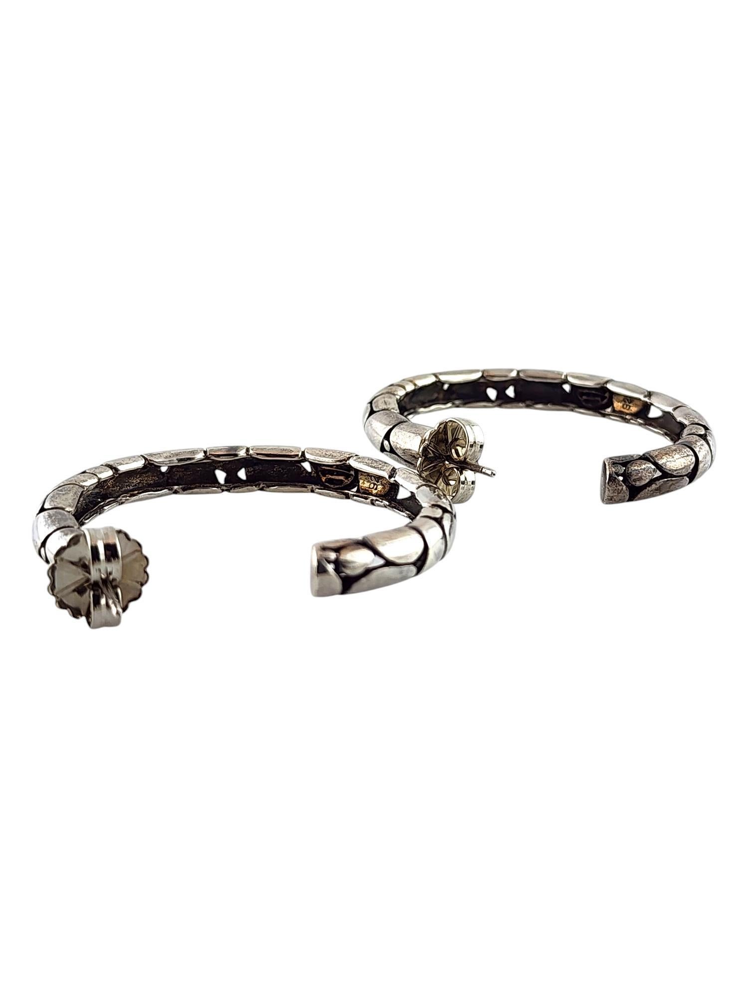 Women's John Hardy Kali Sterling Silver Pebble Hoop Earrings #20065