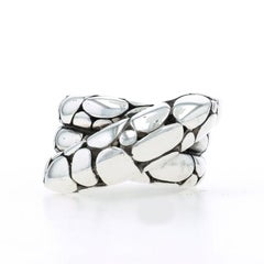 John Hardy Kali Twist Crossover Band - Sterling Silver 925 Statement Ring