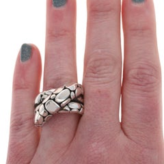 I Hardy Kali Twist Crossover Band - Or blanc 14k SZ 9 Statement Ring