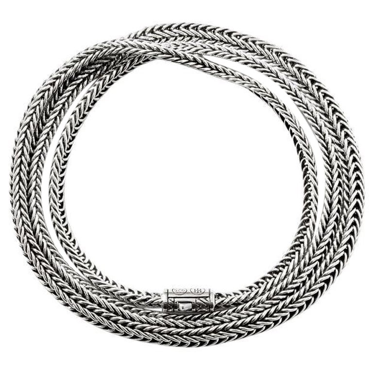 John Hardy Catena Kami 4,55 mm A. Silver Bracciale triplo BU900824XUM