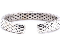 John Hardy Legends Cobra Sterling Silver Flex Cuff Bracelet 10mm 49g 7" Vintage