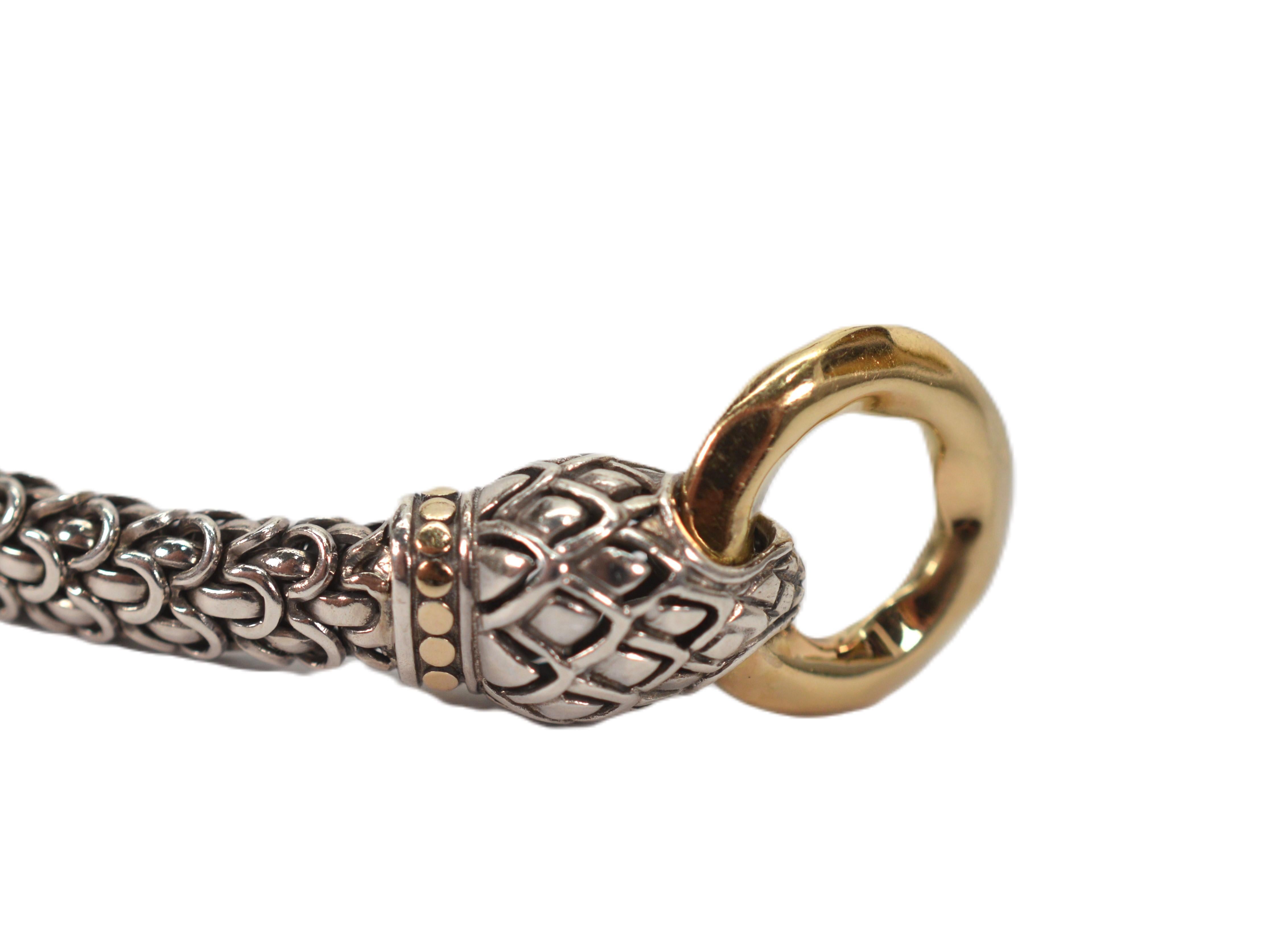 Women's John Hardy Legends Collection Sterling Silver Dragon Bracelet w 18K Gold Accents