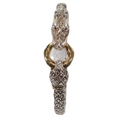 John Hardy Legends Collection Sterling Silver Dragon Bracelet w 18K Gold Accents