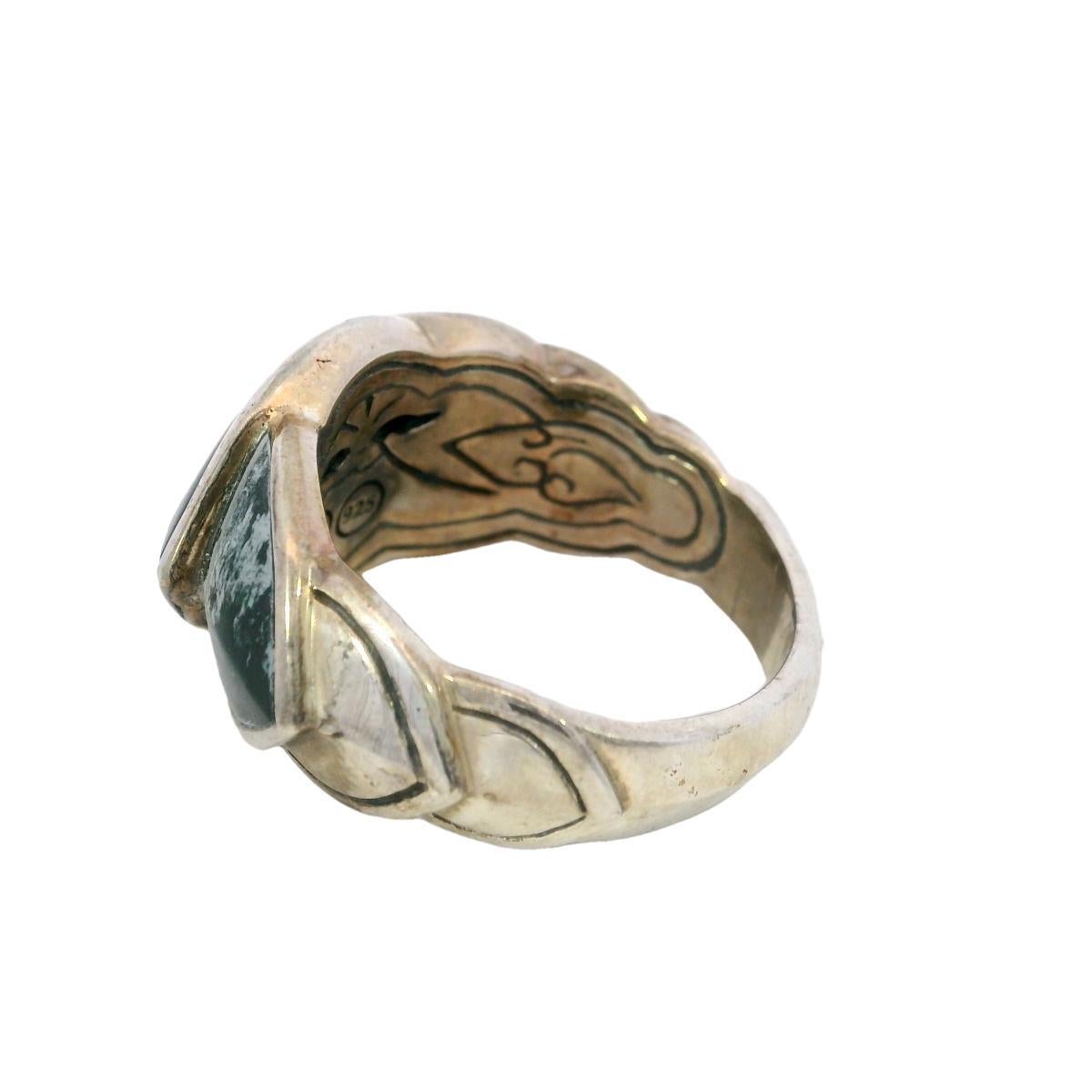 Women's John Hardy Legends Naga Mother-of-Pearl Ring Silver Size 7 For Sale