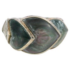 John Hardy Legends Naga Mother-of-Pearl Ring Silver Size 7