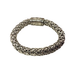 John Hardy Legends Naga Sterling 18K Gold Diamond Bracelet #15654