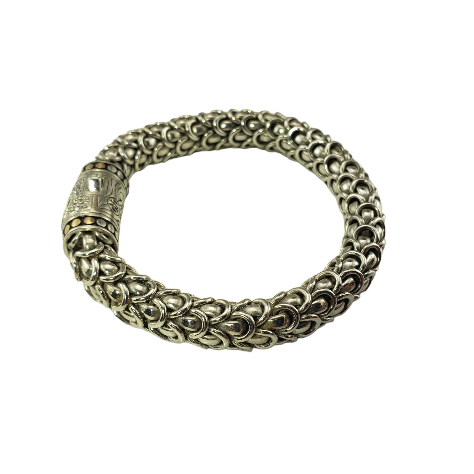 John Hardy Legends Naga Sterling 18K Gold Diamond Bracelet #15654 In Good Condition In Washington Depot, CT