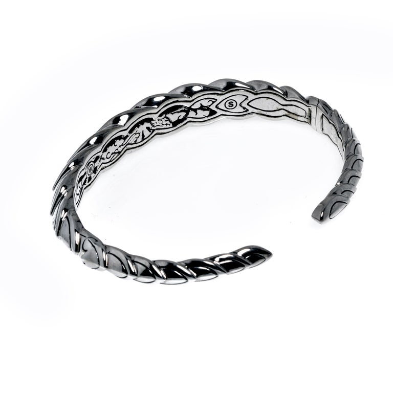 John Hardy Legends Naga Sterling Silver Scale Cuff Bracelet For Sale at ...