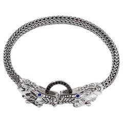 John Hardy Legends Naga Sterling Silver with Black Sapphire BBS601884BLSBNXUM