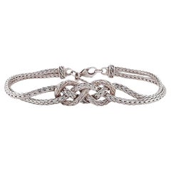 John Hardy Love Knot Double Knot Bracelet Sterling Silver 7 Inch