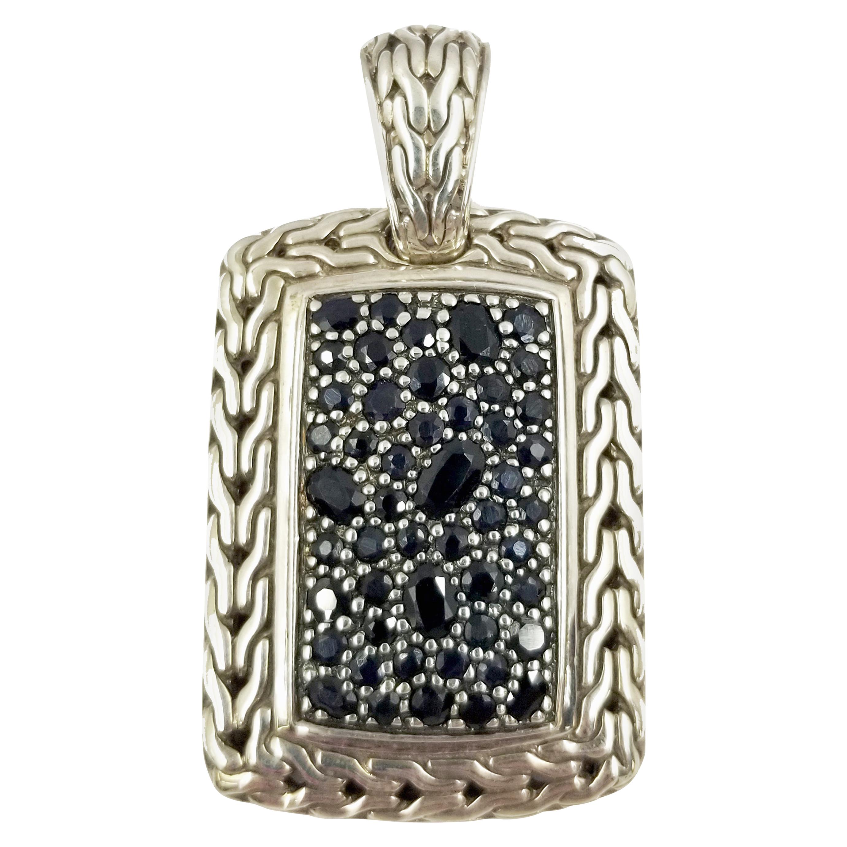 John Hardy Men's Black Sapphire Dogtag Pendant