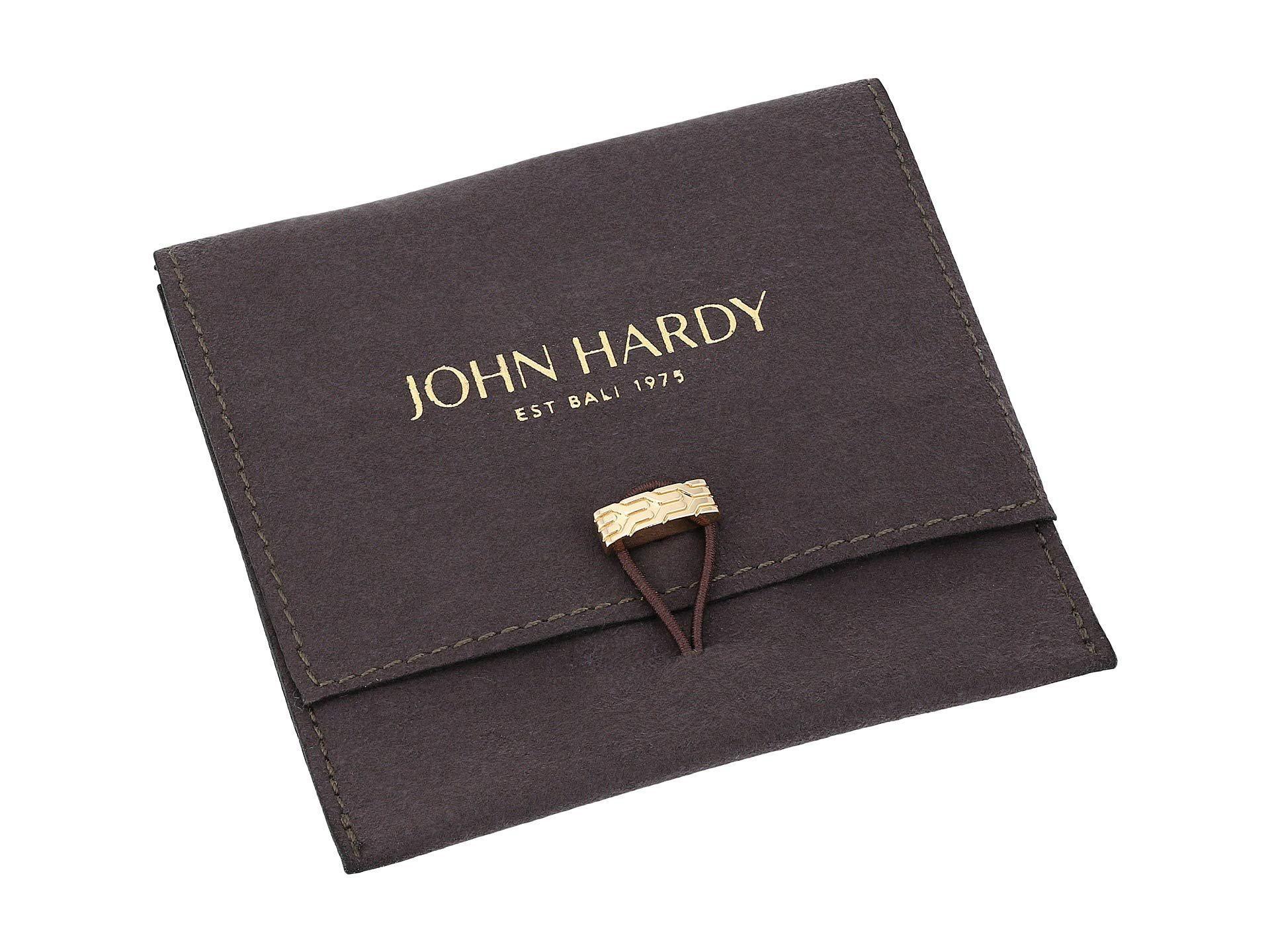 John Hardy Men's Bronze Hook Bracelet on Brown Leather, BMOZ99435BRXM 1