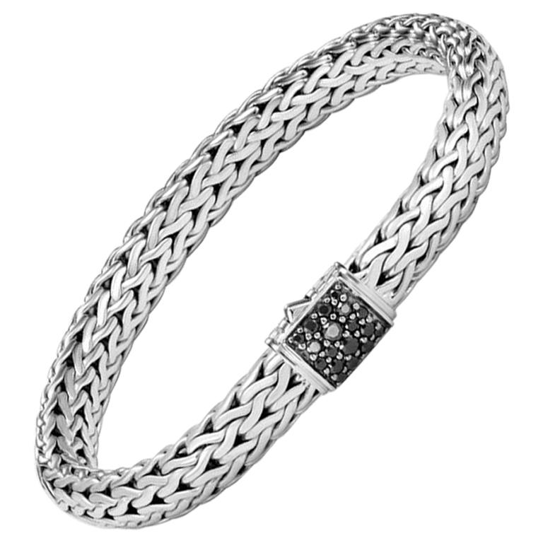 John Hardy Bracciale a catena classico da uomo BMS904026BLSXUL in vendita