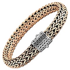 John Hardy Men's Classic Chain Silver and Bronze Large Chain Bracelet