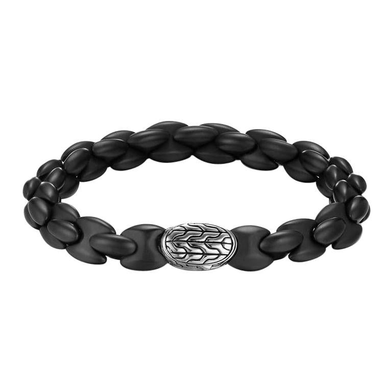 John Hardy Men
s Classic Chain Silver Bracelet BMS995751BKAXM